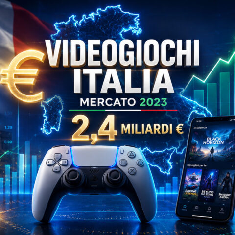 Videogiochi in Italia: un mercato stabile da 2,4 miliardi che punta su digitale e pubblicità