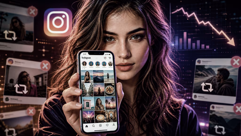Su facebook e instagram penalizzati i contenuti non originali