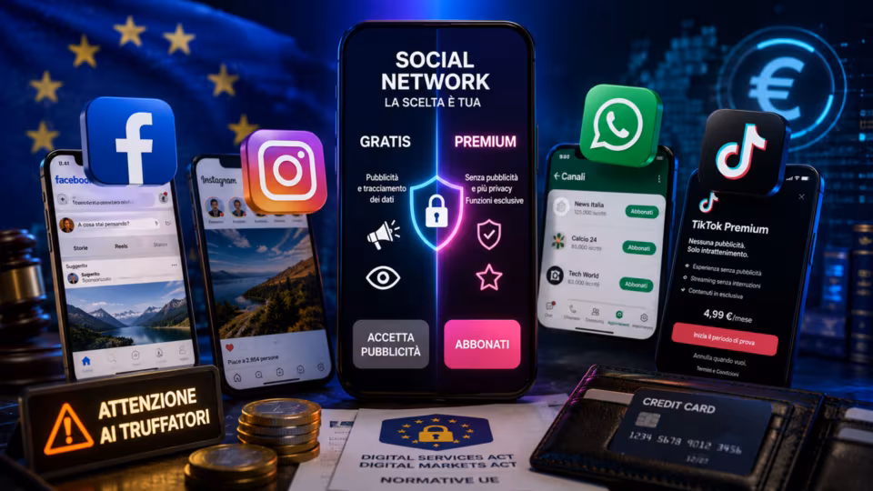Social a pagamento: cosa cambia con gli abbonamenti su WhatsApp, TikTok e Instagram