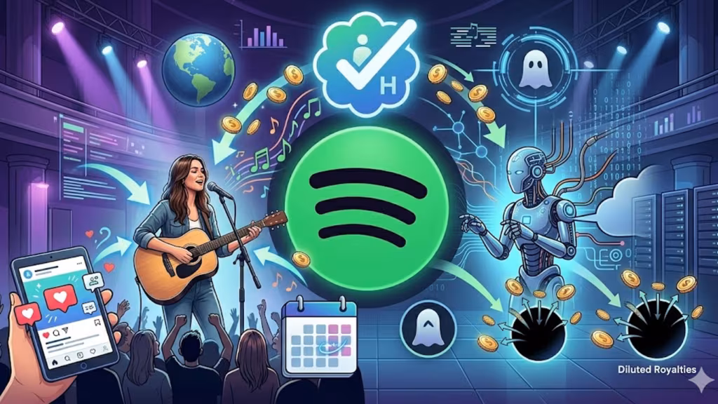 Spotify introduce il badge verificato per distinguere gli artisti umani dall'IA