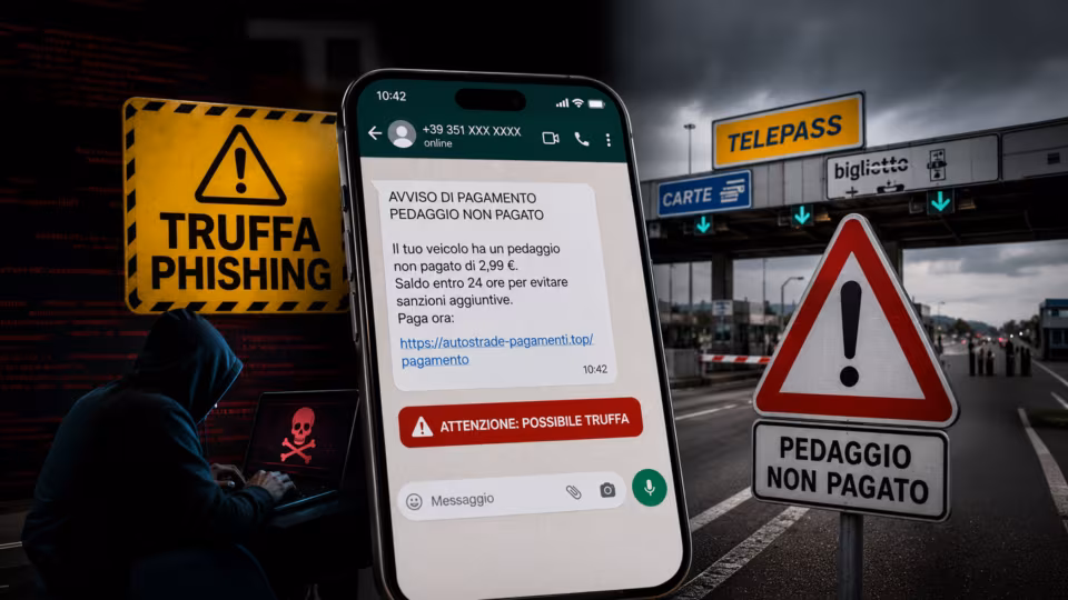 Truffa del pedaggio non pagato su WhatsApp: come riconoscerla e difendersi