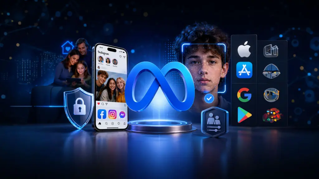 Meta usa l’IA per la verifica dell’età e accusa Apple e Google: “Tocca agli app store controllare”.