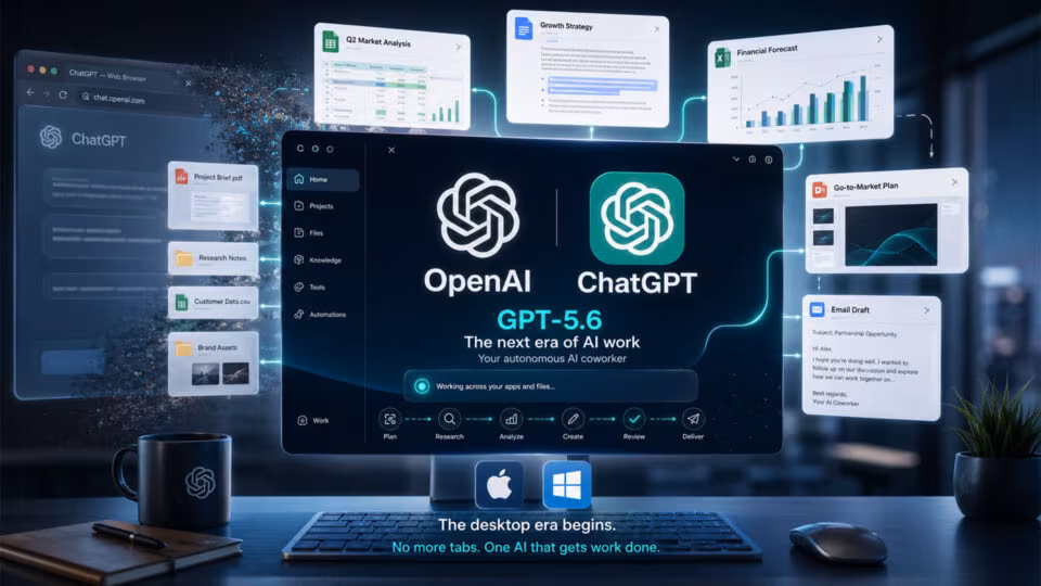 OpenAI lancia GPT-5.6 e ChatGPT Work: l'AI diventa un collega autonomo, anche su Mac